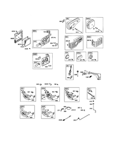 Muffler / Bracket-Control Diagram and Parts List for 122K00 0006-3113 Briggs and Stratton Engine